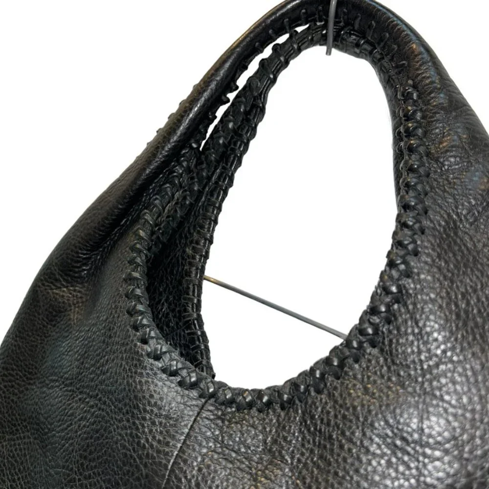 Banana Republic EXCELLENT CONDITION all weather leather black half moon … - Picture 5 of 6